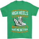 Female Biker Boots Funny Motorbike Mens T-Shirt 100% Cotton Irish Green