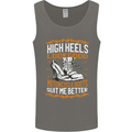Female Biker Boots Funny Motorbike Mens Vest Tank Top Charcoal