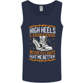 Female Biker Boots Funny Motorbike Mens Vest Tank Top Navy Blue