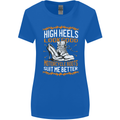 Female Biker Boots Funny Motorbike Womens Wider Cut T-Shirt Royal Blue