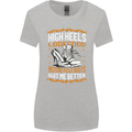 Female Biker Boots Funny Motorbike Womens Wider Cut T-Shirt Sports Grey