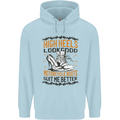 Female Biker Boots Funny Motorcycle Childrens Kids Hoodie Light Blue