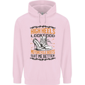 Female Biker Boots Funny Motorcycle Childrens Kids Hoodie Light Pink