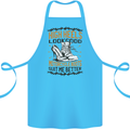 Female Biker Boots Funny Motorcycle Cotton Apron 100% Organic Turquoise