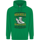 Female Biker Boots Funny Motorcycle Mens 80% Cotton Hoodie Irish Green