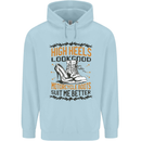 Female Biker Boots Funny Motorcycle Mens 80% Cotton Hoodie Light Blue