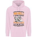 Female Biker Boots Funny Motorcycle Mens 80% Cotton Hoodie Light Pink