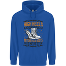 Female Biker Boots Funny Motorcycle Mens 80% Cotton Hoodie Royal Blue