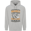 Female Biker Boots Funny Motorcycle Mens 80% Cotton Hoodie Sports Grey