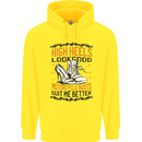 Female Biker Boots Funny Motorcycle Mens 80% Cotton Hoodie Yellow