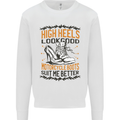 Female Biker Boots Funny Motorcycle Mens Sweatshirt Jumper White