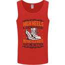 Female Biker Boots Funny Motorcycle Mens Vest Tank Top Red