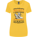 Female Biker Boots Funny Motorcycle Womens Wider Cut T-Shirt Yellow