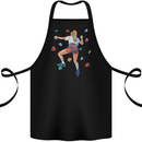 Female Rock Climber Climbing Wall Cotton Apron 100% Organic Black