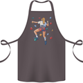 Female Rock Climber Climbing Wall Cotton Apron 100% Organic Dark Grey