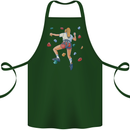 Female Rock Climber Climbing Wall Cotton Apron 100% Organic Forest Green
