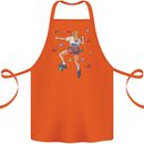 Female Rock Climber Climbing Wall Cotton Apron 100% Organic Orange