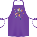 Female Rock Climber Climbing Wall Cotton Apron 100% Organic Purple