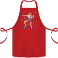 Female Rock Climber Climbing Wall Cotton Apron 100% Organic Red