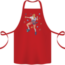 Female Rock Climber Climbing Wall Cotton Apron 100% Organic Red