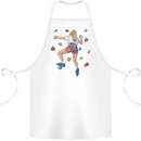Female Rock Climber Climbing Wall Cotton Apron 100% Organic White