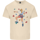 Female Rock Climber Climbing Wall Mens Cotton T-Shirt Tee Top Natural