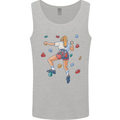 Female Rock Climber Climbing Wall Mens Vest Tank Top Sports Grey