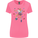 Female Rock Climber Climbing Wall Womens Wider Cut T-Shirt Azalea