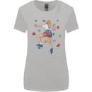 Female Rock Climber Climbing Wall Womens Wider Cut T-Shirt Sports Grey