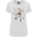 Female Rock Climber Climbing Wall Womens Wider Cut T-Shirt White