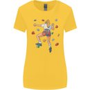 Female Rock Climber Climbing Wall Womens Wider Cut T-Shirt Yellow