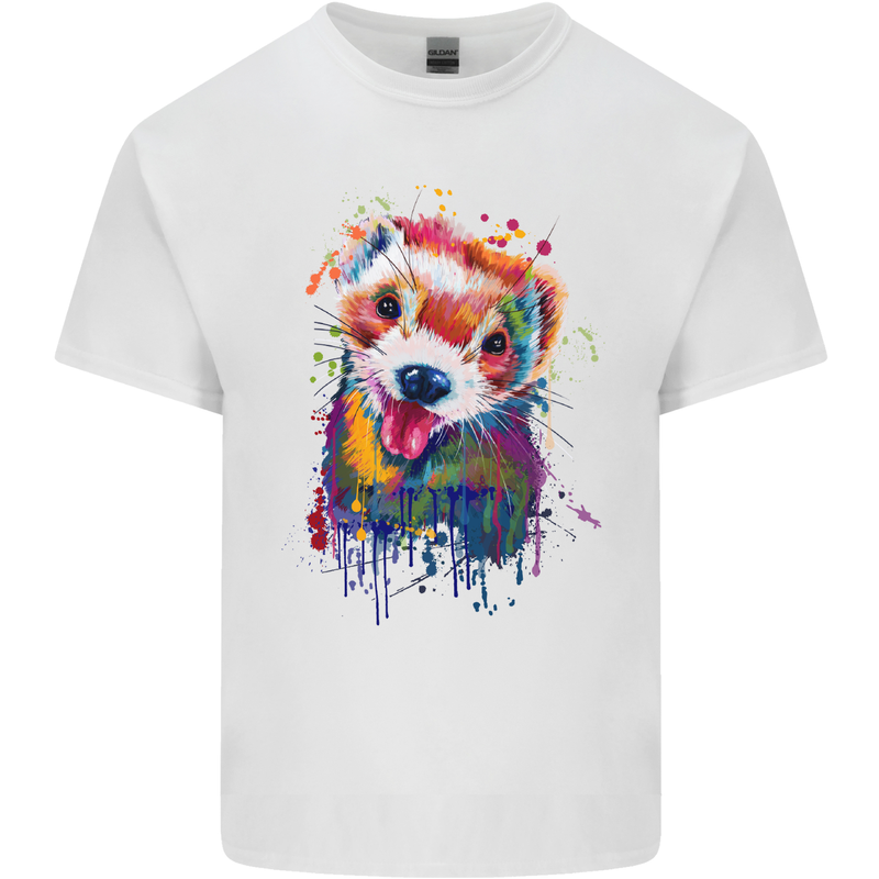Ferret Watercolour Kids T-Shirt Childrens White