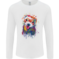 Ferret Watercolour Mens Long Sleeve T-Shirt White