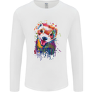 Ferret Watercolour Mens Long Sleeve T-Shirt White