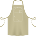 Fibonacci Spiral Golden Geometry Maths Cotton Apron 100% Organic Khaki