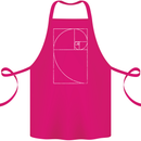 Fibonacci Spiral Golden Geometry Maths Cotton Apron 100% Organic Pink