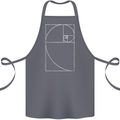 Fibonacci Spiral Golden Geometry Maths Cotton Apron 100% Organic Steel