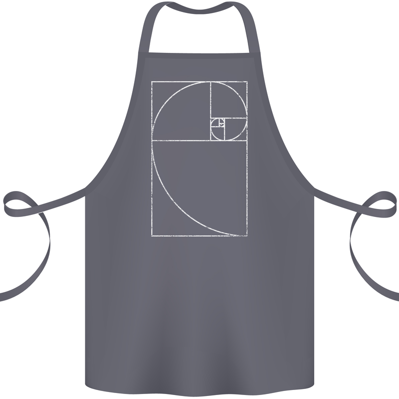 Fibonacci Spiral Golden Geometry Maths Cotton Apron 100% Organic Steel