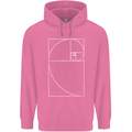 Fibonacci Spiral Golden Geometry Maths Mens 80% Cotton Hoodie Azelea