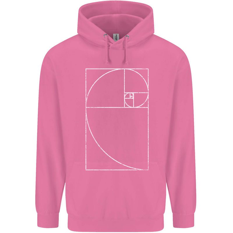 Fibonacci Spiral Golden Geometry Maths Mens 80% Cotton Hoodie Azelea