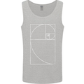 Fibonacci Spiral Golden Geometry Maths Mens Vest Tank Top Sports Grey