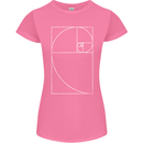 Fibonacci Spiral Golden Geometry Maths Womens Petite Cut T-Shirt Azalea