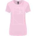 Fibonacci Spiral Golden Geometry Maths Womens Wider Cut T-Shirt Light Pink