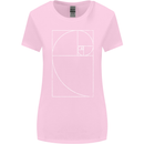 Fibonacci Spiral Golden Geometry Maths Womens Wider Cut T-Shirt Light Pink