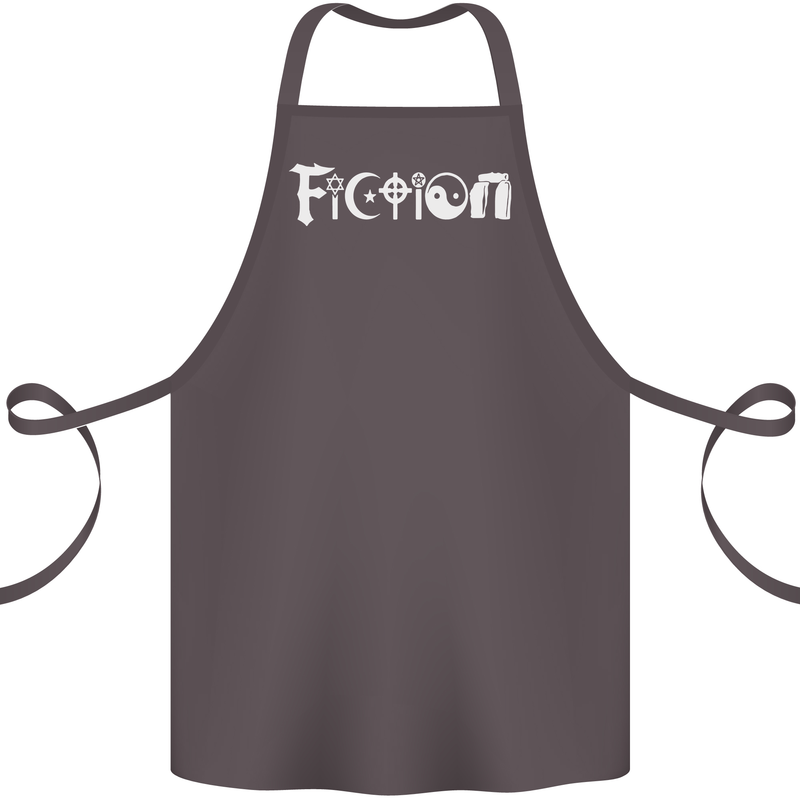 Fiction Funny Atheist Atheism Irreligious Cotton Apron 100% Organic Dark Grey