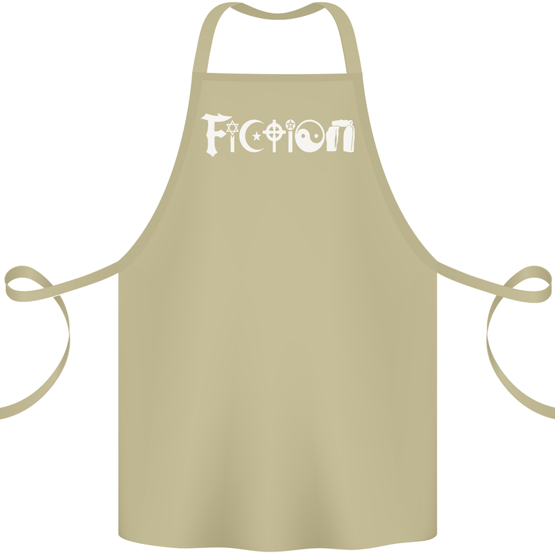 Fiction Funny Atheist Atheism Irreligious Cotton Apron 100% Organic Khaki