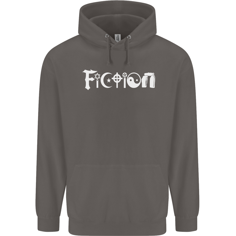 Fiction Funny Atheist Atheism Irreligious Mens 80% Cotton Hoodie Charcoal