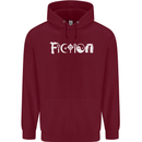 Fiction Funny Atheist Atheism Irreligious Mens 80% Cotton Hoodie Maroon