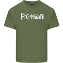 Fiction Funny Atheist Atheism Irreligious Mens Cotton T-Shirt Tee Top Military Green