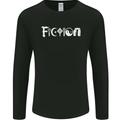 Fiction Funny Atheist Atheism Irreligious Mens Long Sleeve T-Shirt Black
